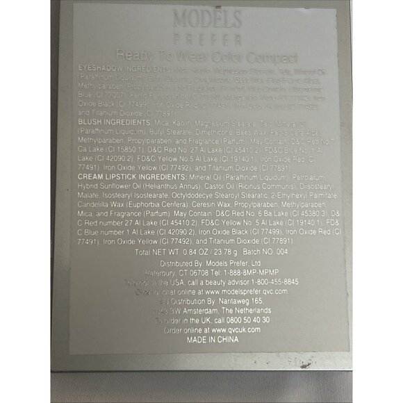 Models Prefer palette w/ 2 Blush 6Eyeshadow 8 cream lipsticks #1 pink-red shades - Picture 9 of 11